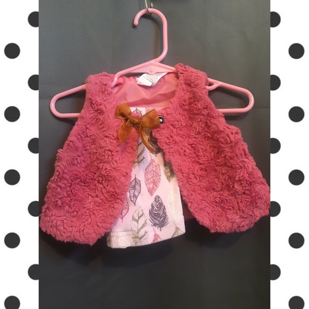 Vest and feather pant set